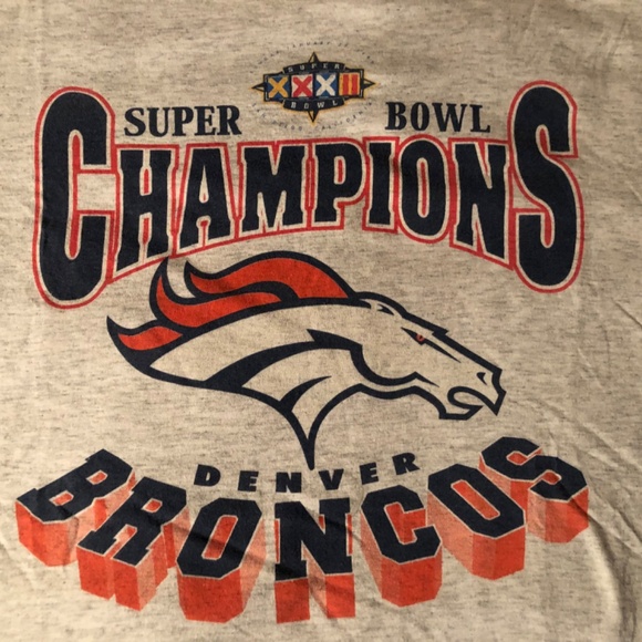 Vintage Denver Broncos Super Bowl XXXII Champions Shirt Single Stitch Size 2x - Picture 2 of 7